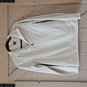 Eddie Bauer Beige Quarter Zip Sweatshirt Size S EUC